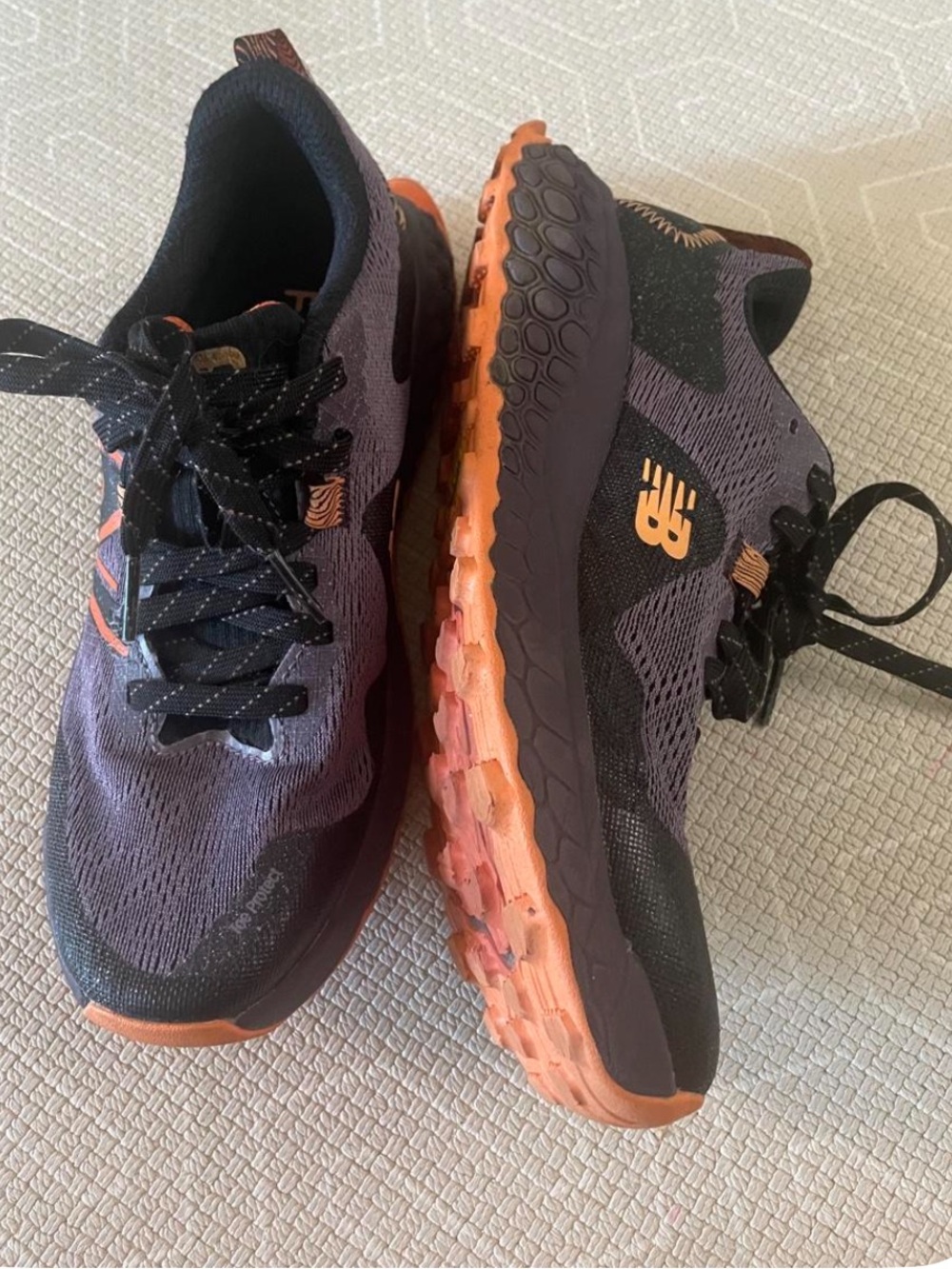 NWOT New Balance Fresh Foam X Hierro Purple and Orange Trail Running Sneakers